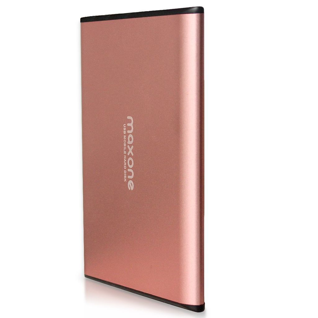 Maxone 6,3 cm /2.5 Zoll Tragbare externe Festplatte schwarz USB 3.0 (500GB, Rose Pink)