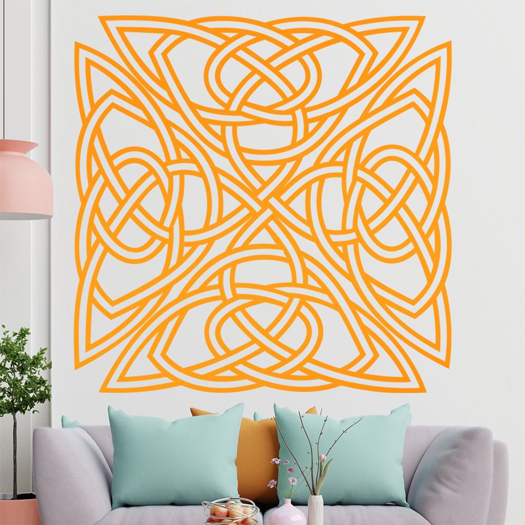 keltischer Knoten - Knotenmuster Wandtattoo in 6 Größen - Wandaufkleber Wall Sticker - Dekoration, Küche, Wohnzimmer, Schlafzimmer, Badezimmer