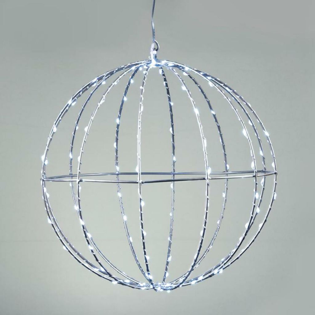 ACA Lighting D30CM silver ball 144 LED, CW, 220-240V, IP44, Image du produit 