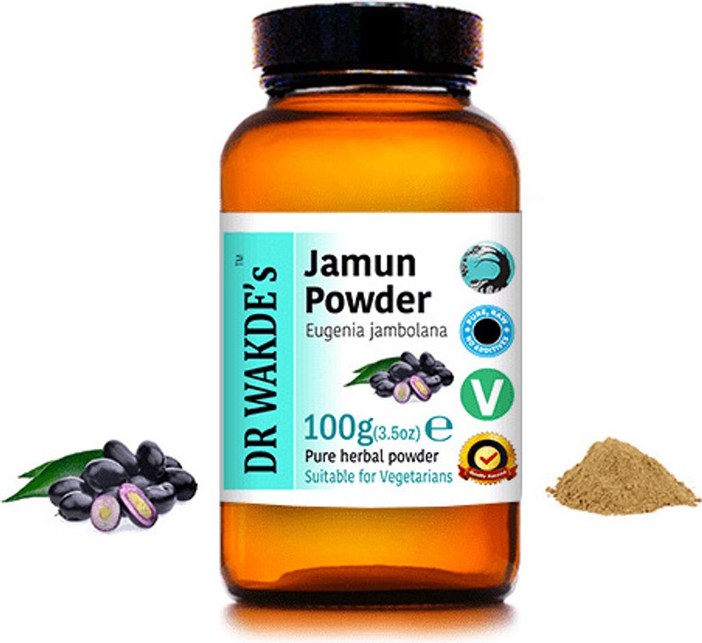 DR WAKDE'S Jamun Pulver (Black Plum | Eugenia jambolana) - 100 g (3,5 Unzen) | Rein, Raw & Getrocknetes Pulver | Ayurveda-Kräuter | Vegan | Nichts...