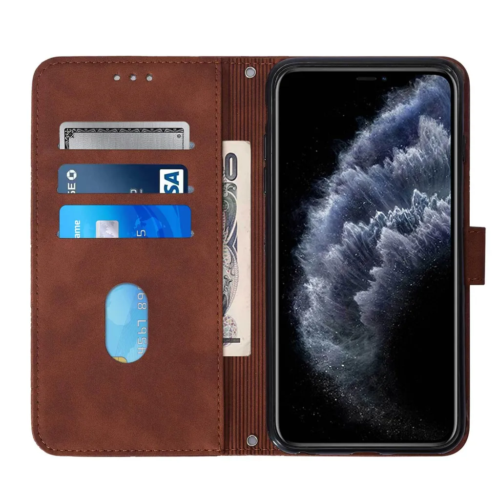Cover a Libro iPhone 11 Pro Max Marrone: Elegante Case Professionale - 4