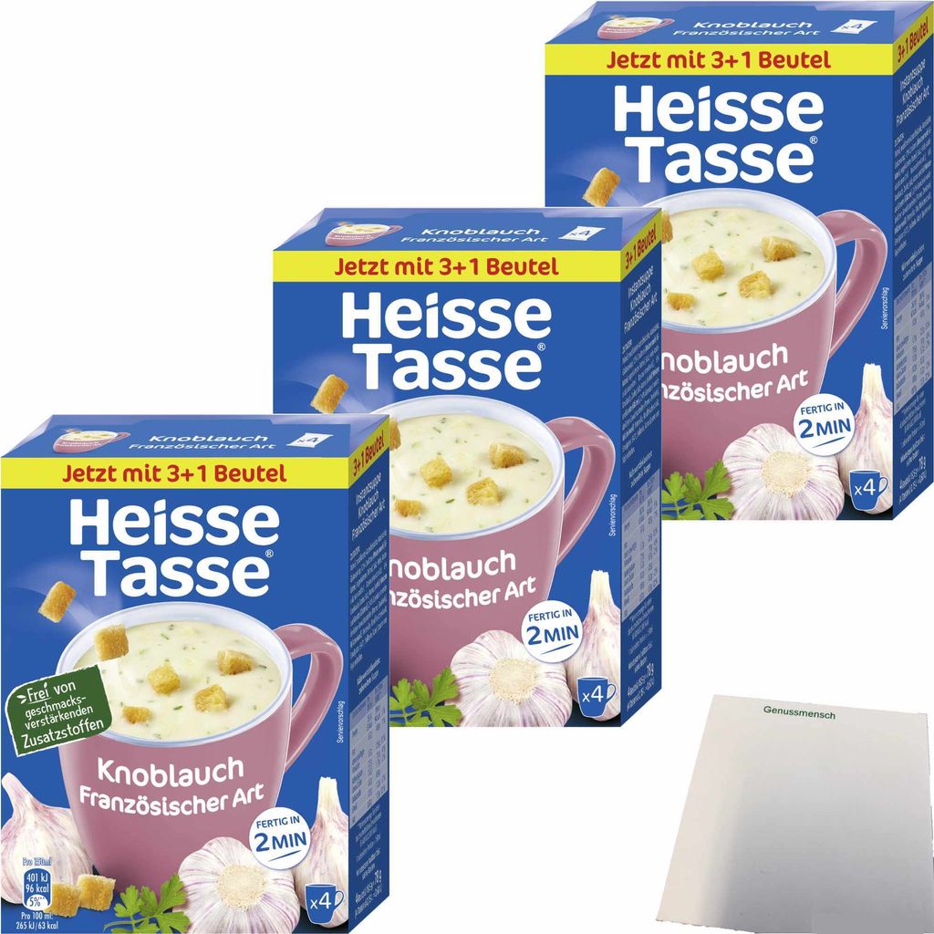 Heisse Tasse Knoblauch Französischer Art Suppe 3er Pack (3x Produktbild 