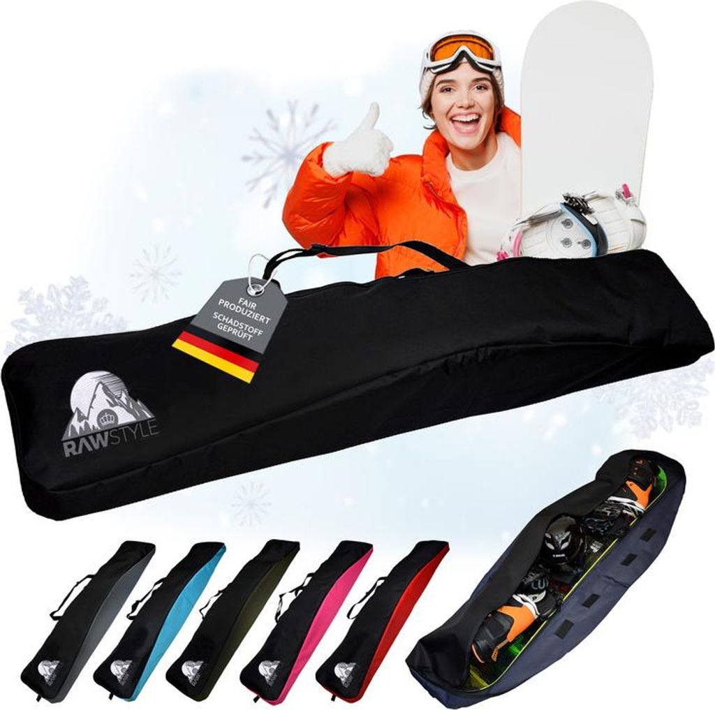 Snowboard Tasche Boardbag Snowboardbag 170cm Universalgröße wasserdicht XXL (schwarz)