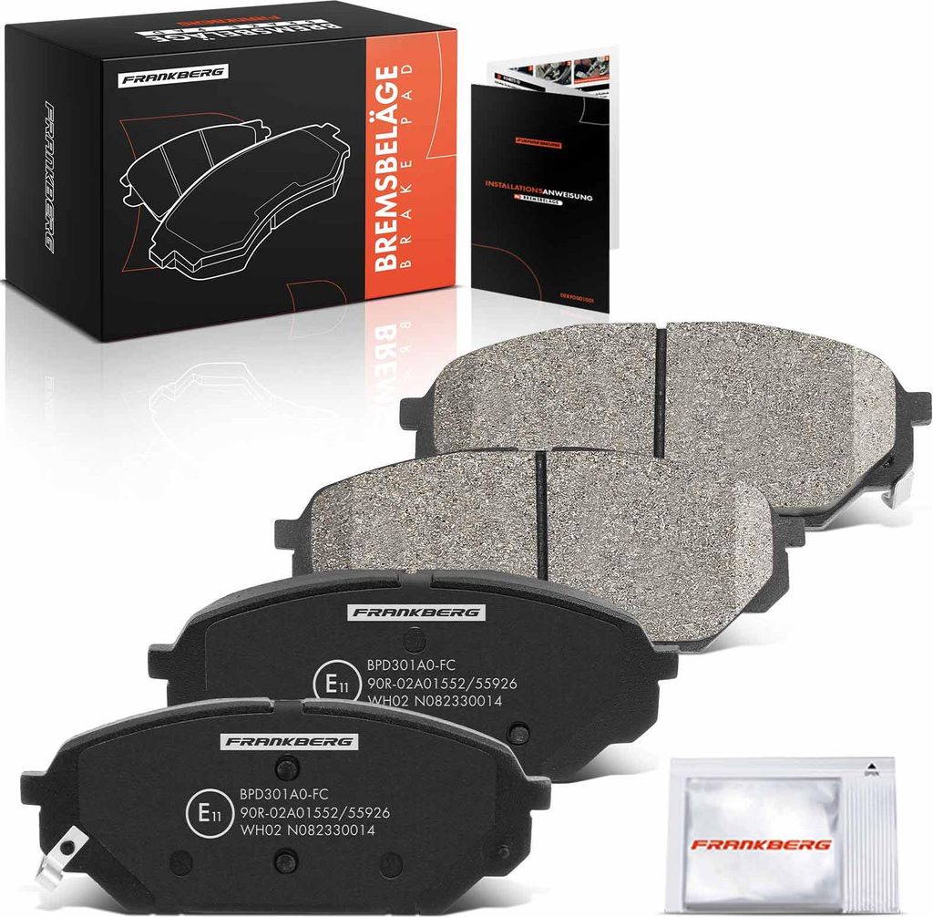 Frankberg 4x Bremsbeläge Vorderachse für Hyundai iX55 3.0L 3.8L 2008-2012
