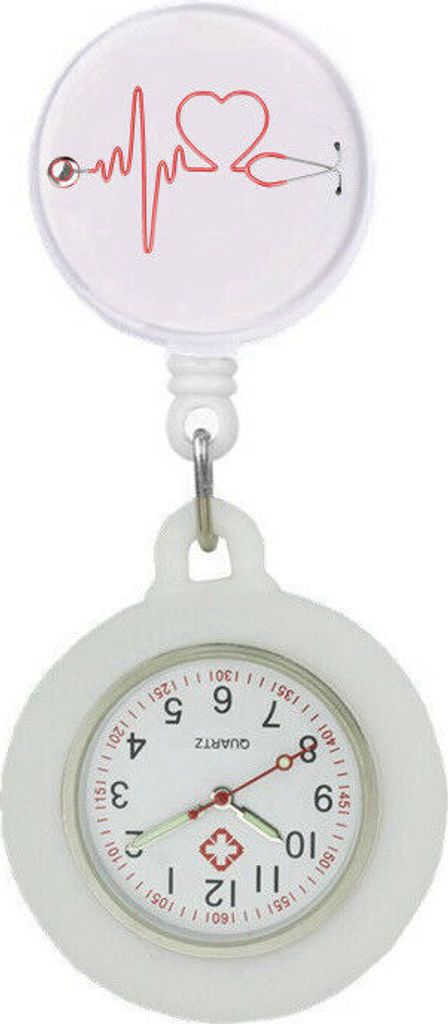 Nurse Watch Schwesternuhr Silikon ausziehbares Band Pulsuhr Produktbild 