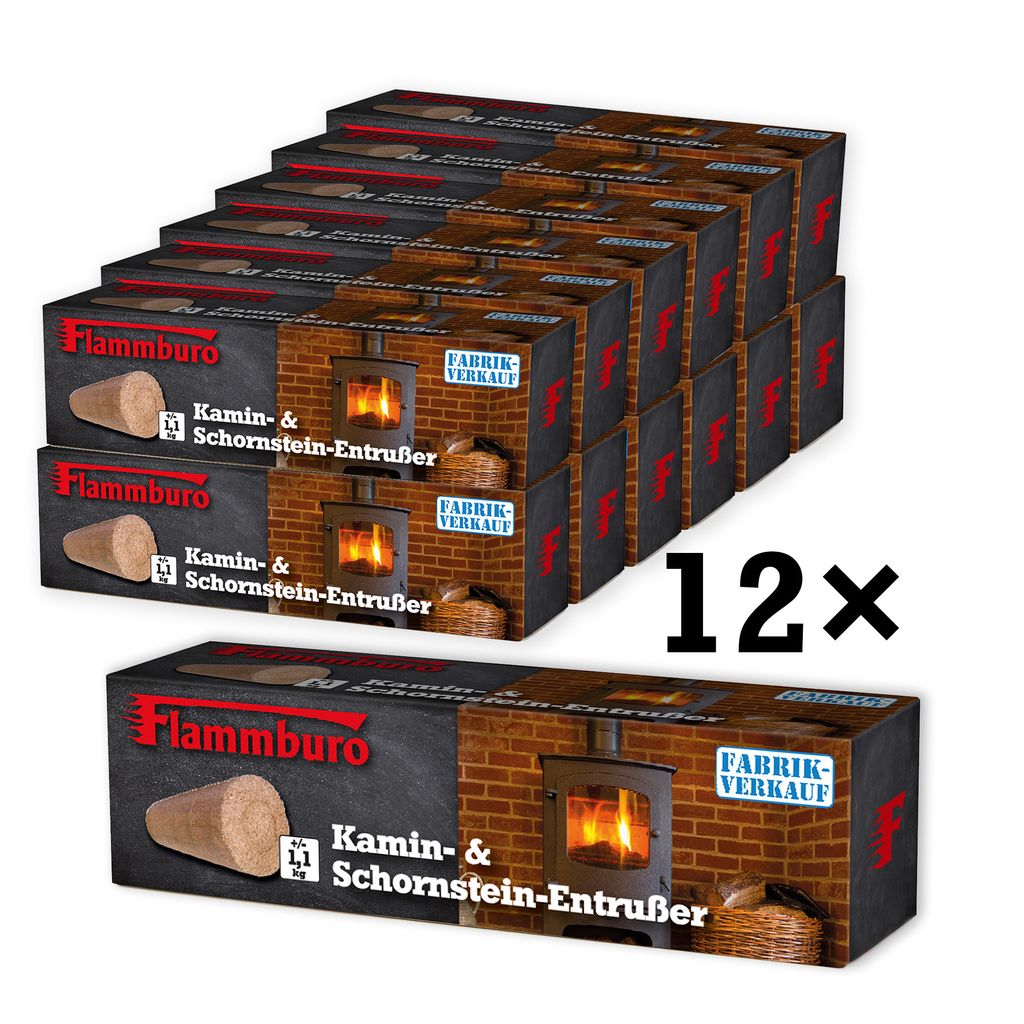 12 x Entrußerblock Kaminentrußer zum Entfernen von Ruß Produktbild 