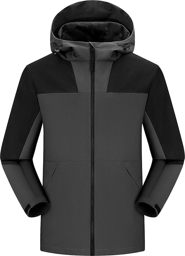 Herren Outdoorjacke Warm Gefš¹ttert Wasserdicht Parka Army Mantel Winterjacke, DUNKELGRAU S