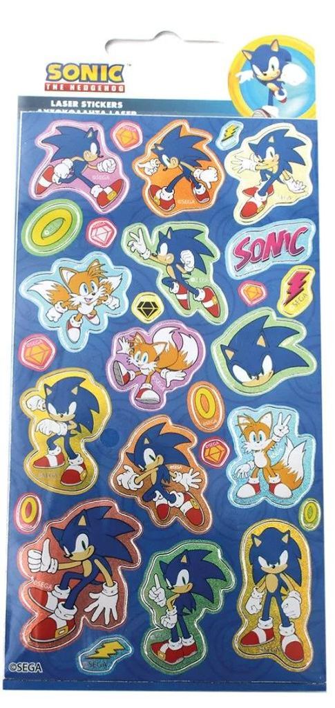 Sonic the Hedgehog Diamond Hologramm Aufkleber Set