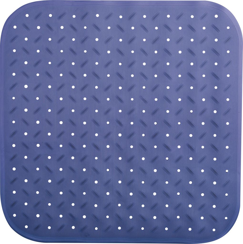 MSV Dusch-/Badeschutzmatte Bad - Gummi - blau - 54 x 54 cm Produktbild 