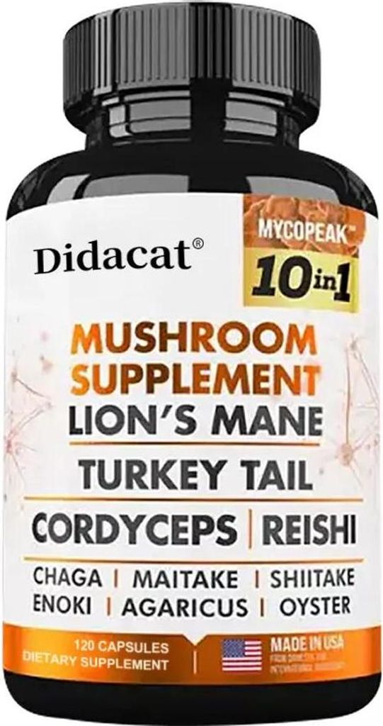 Complesso di funghi 11500mg (120 capsule) integratore Immagine del prodotto 