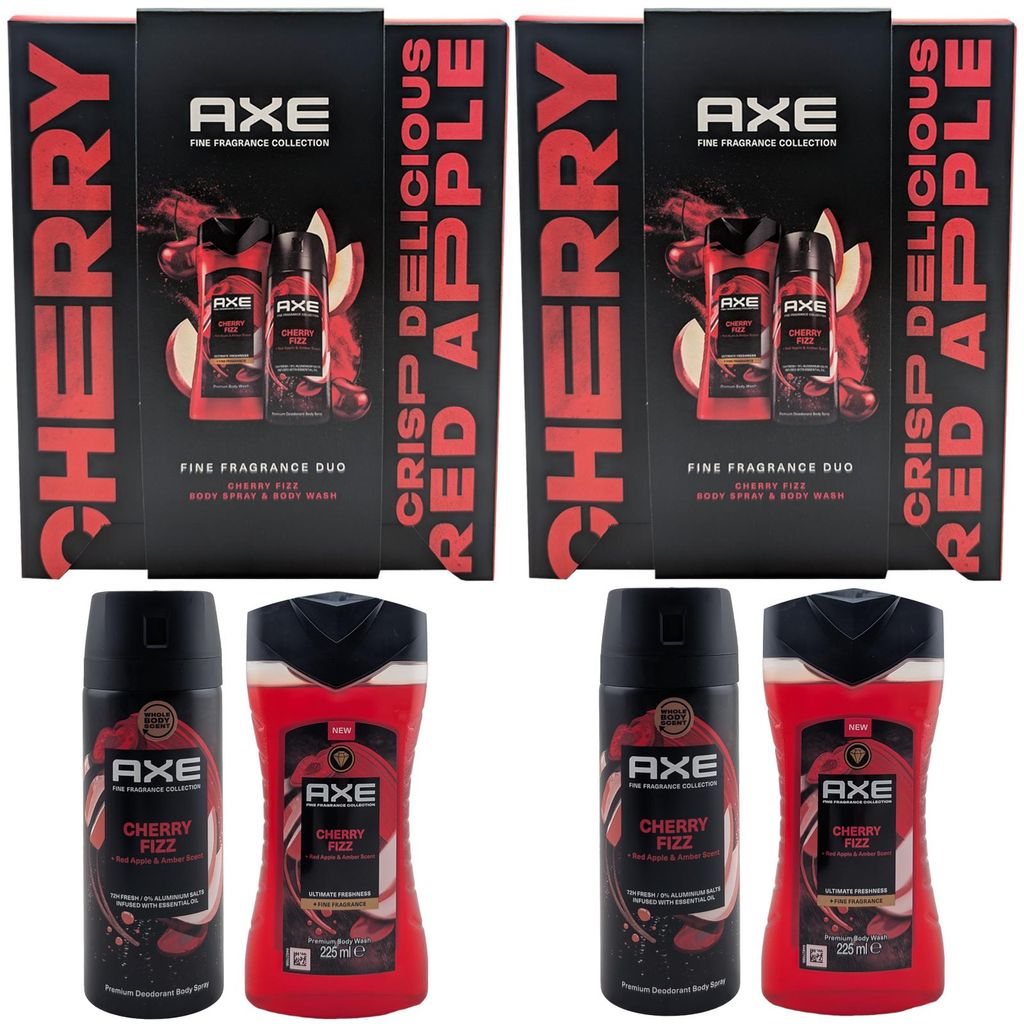 Axe CHERRY Geschenkset 2 Stück = 2 x 150ml Deo + 2 x 225ml Produktbild 