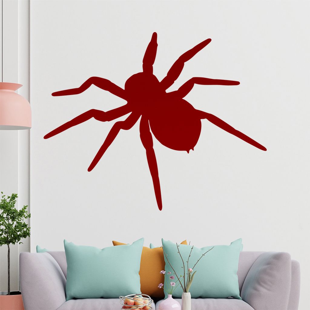 KIWISTAR Spinne - Spinnweben Vogelspinne Zecke Wandtattoo in 6 Größen - Wandaufkleber Wall Sticker - Dekoration, Küche, Wohnzimmer, Schlafzimmer...