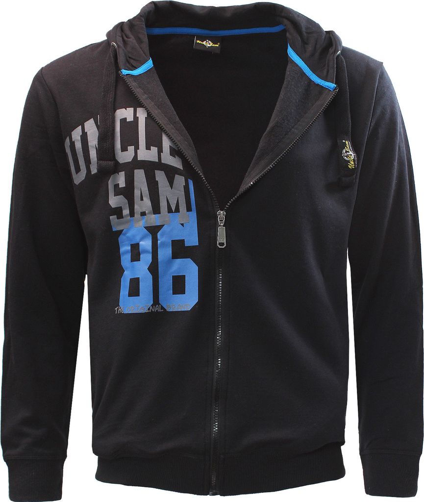Uncle Sam Sweatjacke mit Kapuze Eingrifftaschen Sportjacke Produktbild 