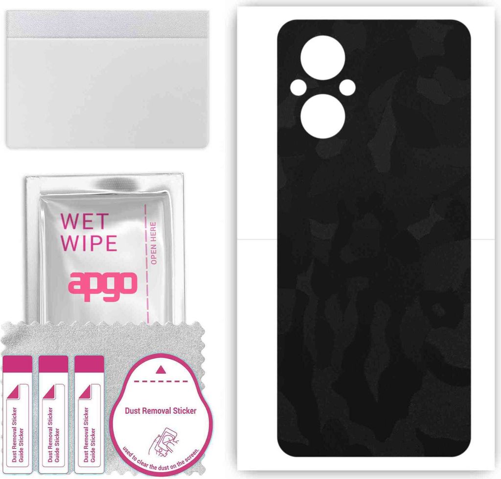 apgo Rückseite Schutzfolie, Skin, kompatibel mit OnePlus Nord N20 5G , Hinten Displayschutzfolie aus Vinylfolie, kratzfest, einfache Montage - Sch...