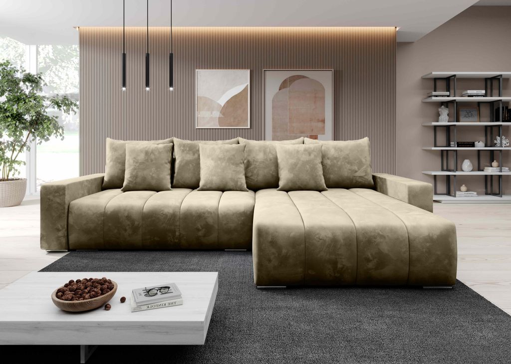 FurMeb24 ECKSOFA NAVO mit Schlaffunktion und bettkasten 278 Produktbild 