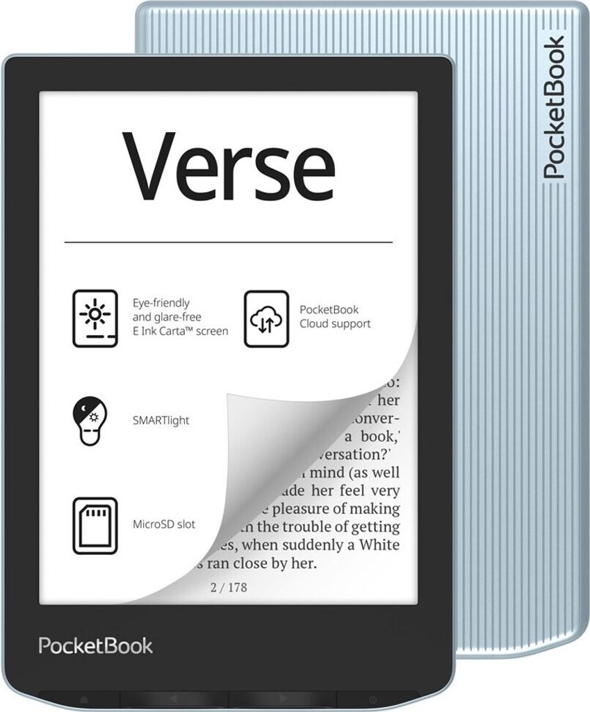 PocketBook Verse, 15,2 cm (6"), E Ink Carta, 758 x 1024 Produktbild 