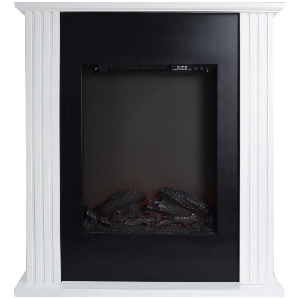 Cheminée Électrique Syntrox 2000W avec Effet Flamme LED et Finition Orme