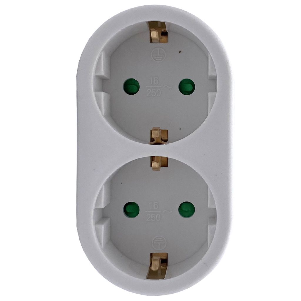 DULA Steckdosen-Splitter 2V - Randaarde- Steckdosenleiste - Produktbild 