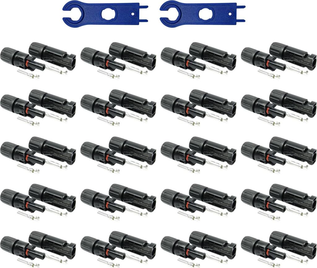 20 Paar  Solarstecker Set inkl. Montagewerkzeug, kompatibel Produktbild 
