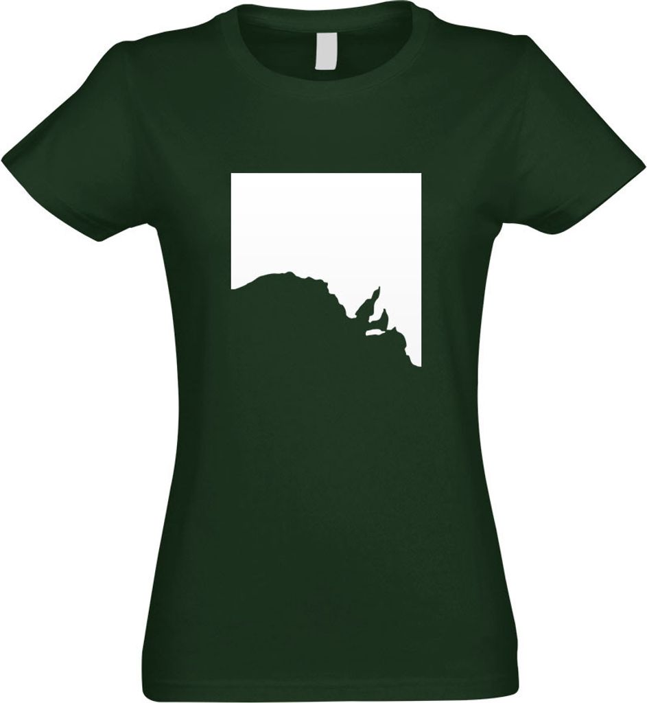 Kiwistar - T-Shirt tailliert - Damen - flaschengrün - South Australia- Australien - mit Motiv Bedruckt - Funshirt Design - Sport - Freizeit - Dame...