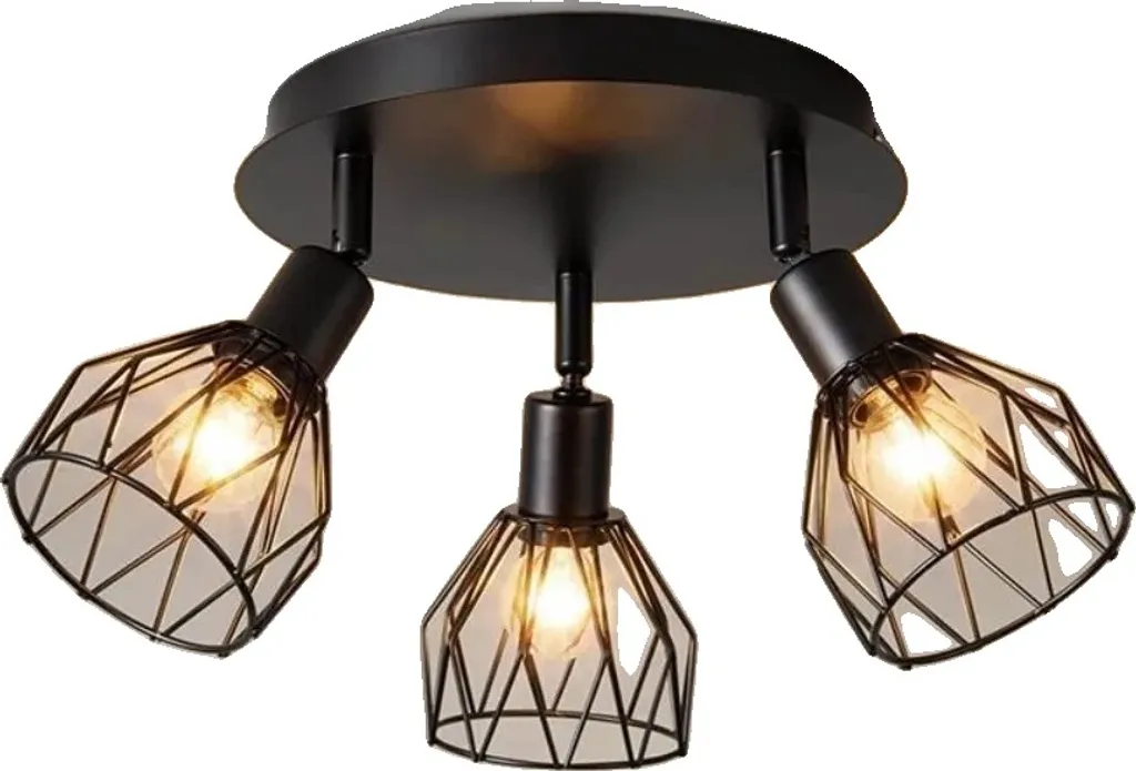 Plafonnier noir 3 sources : solution d'éclairage design sans encombre