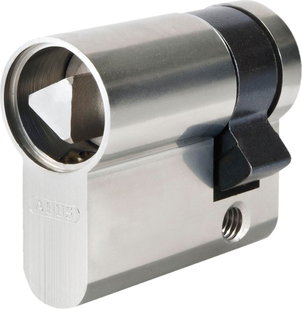 Abus Dreikant Halbzylinder 8mm - Zylinderschloss Außendreikant innenliegend 491 XH 38mm , Messing vernickelt