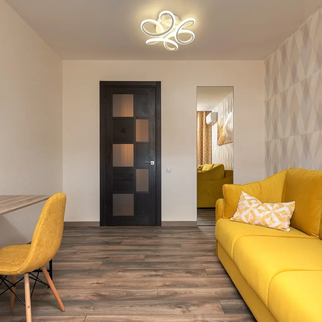 Plafonnier LED Moderne 26W Blanc Chaud 3000K avec Design Géométrique - 3