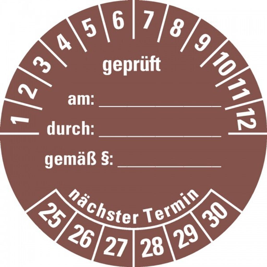 Dreifke® Aufkleber I Prüfplakette  am: durch: ..25-30, Produktbild 