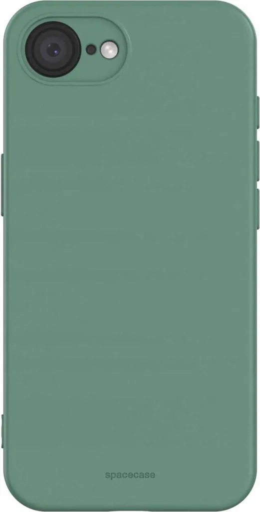 Coque en silicone SPACECASE pour iPhone 16E Vert - Protection Soft Touch