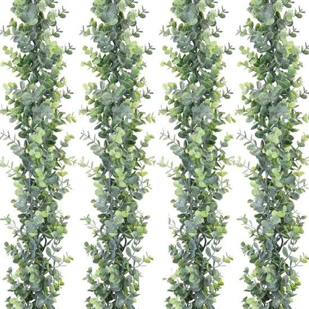 Guirlande eucalyptus artificielle verte lot de 4 sans entretien