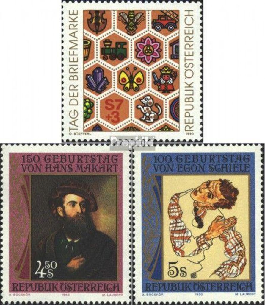 Briefmarken Österreich 1990 Mi 1990,1991-1992 (kompl.Ausg.) Produktbild 