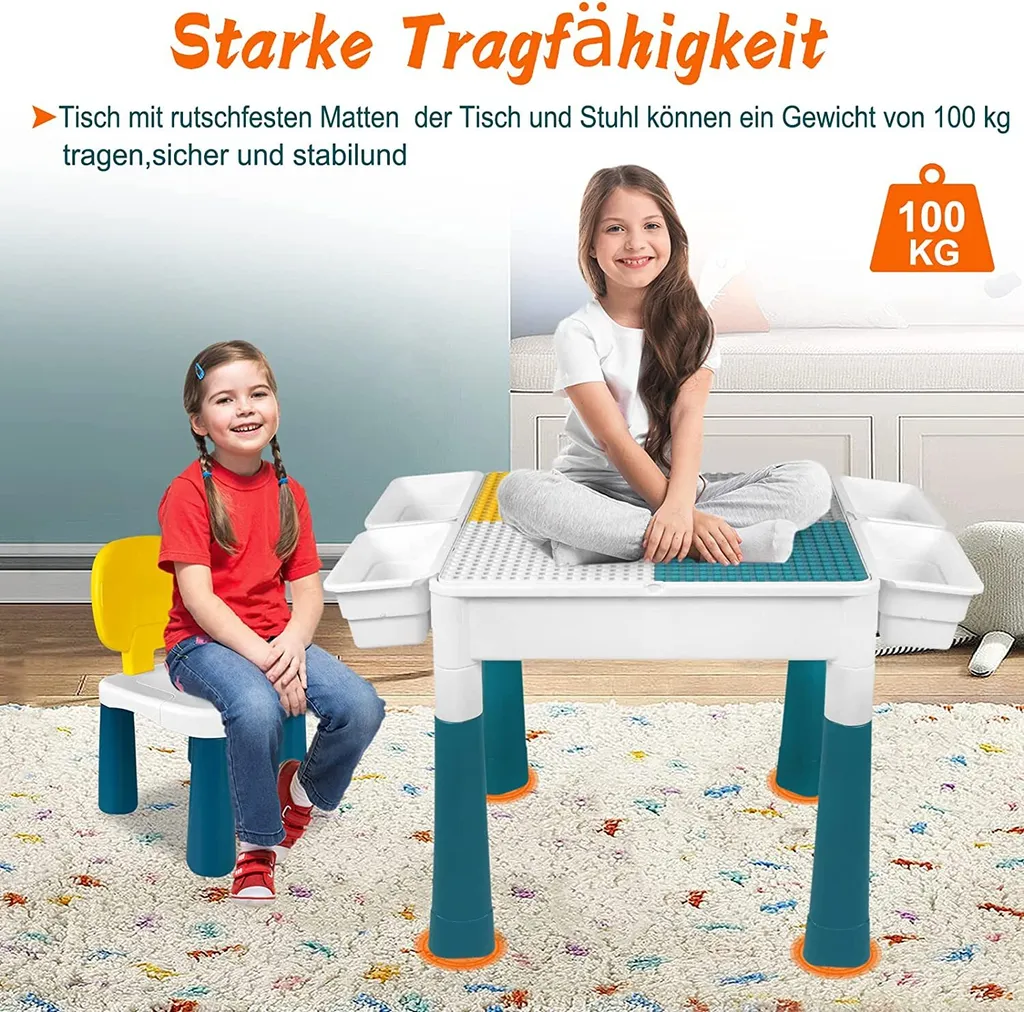 Table de Bricolage Enfant avec Chaises pour Activités Manuelles et Jeux