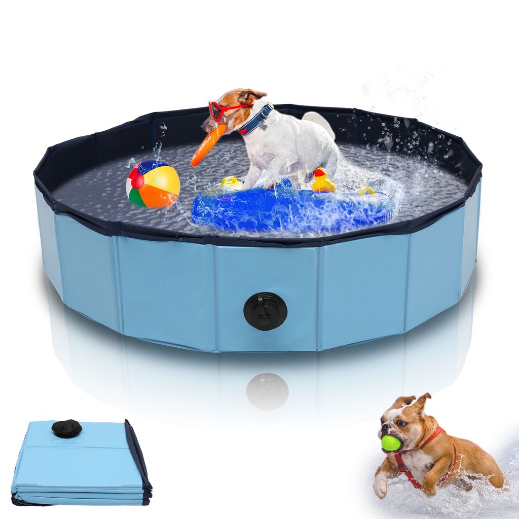 Hundepool Schwimmbecken Kleber Hundebecken Faltbarer Swimmingpool 80*20CM
