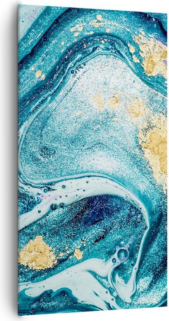 Bild auf Leinwand - Leinwandbild - Abstraktion modern - 65x120cm - Wand Bild - Wanddeko - Leinwanddruck - Bilder - Kunstdruck - Wanddekoration - Le...