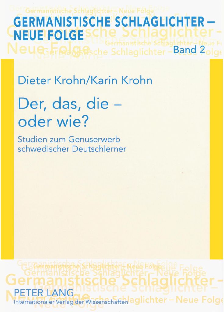Der, das, die - oder wie?
