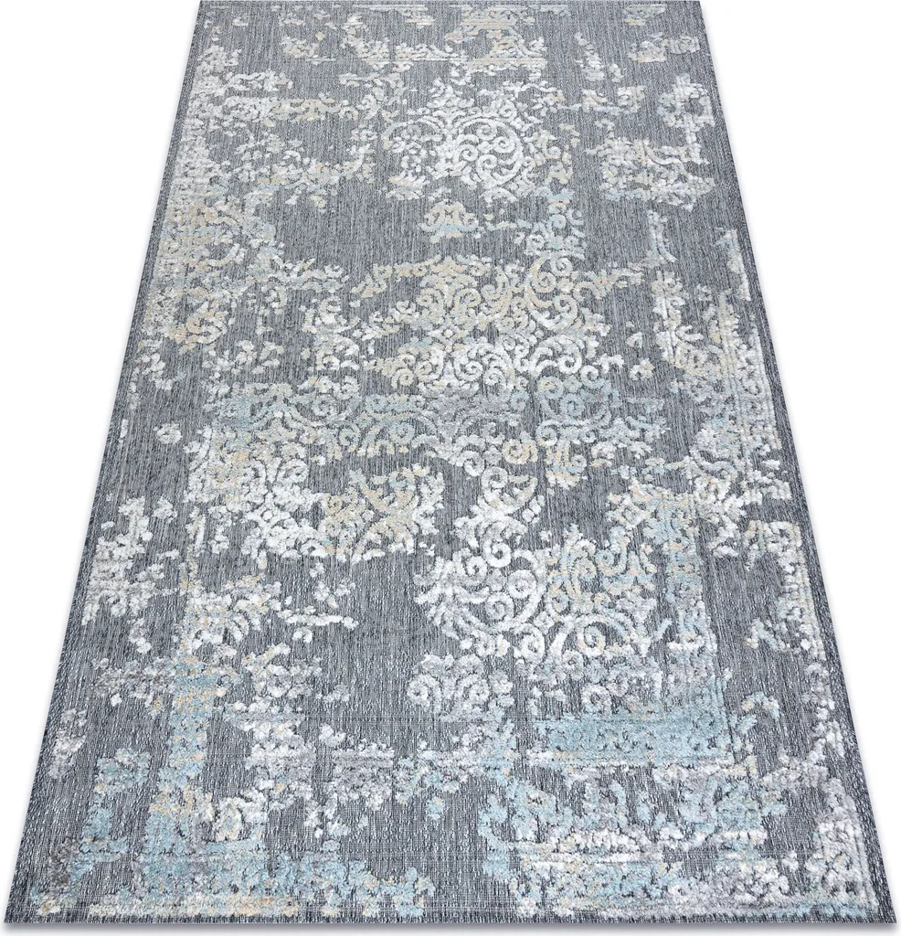Moquette Grise et Beige Structural SOLE D3812 en Tissage Plat Robuste
