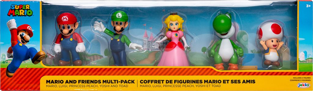 JAKKS PACIFIC - Zestaw 5 figurek Super Mario 6cm - Detale i Immagine del prodotto 