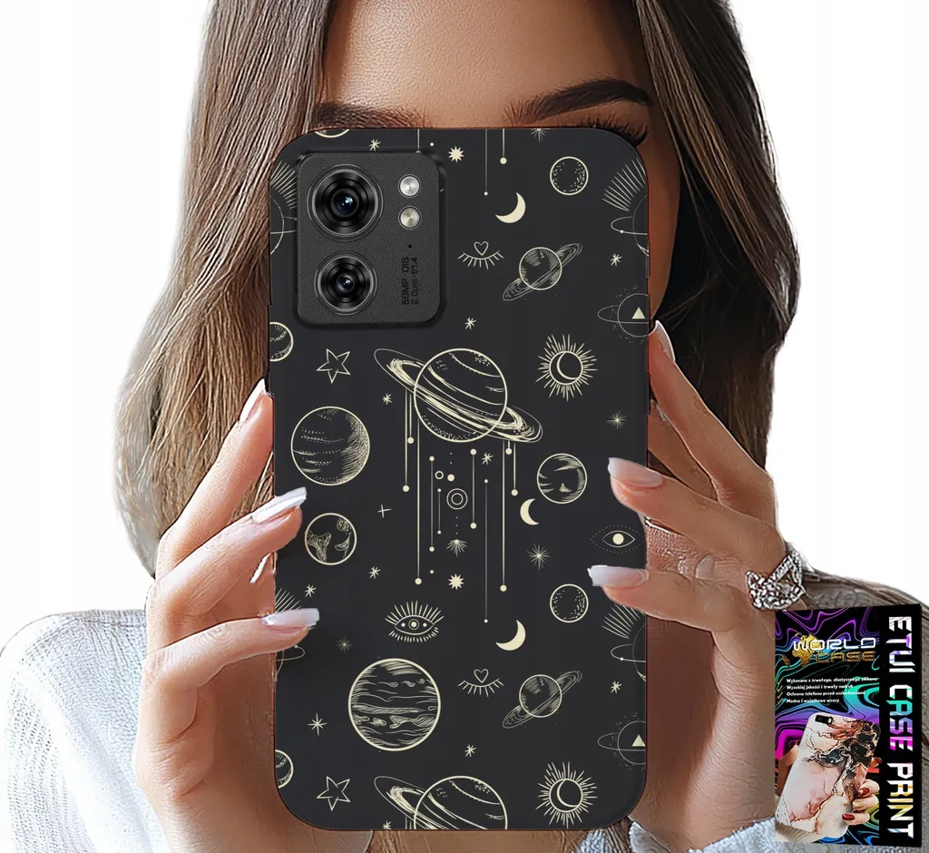 Idea Regalo Motorola Edge 40: Custodia Stelle Luna Foil Brillante