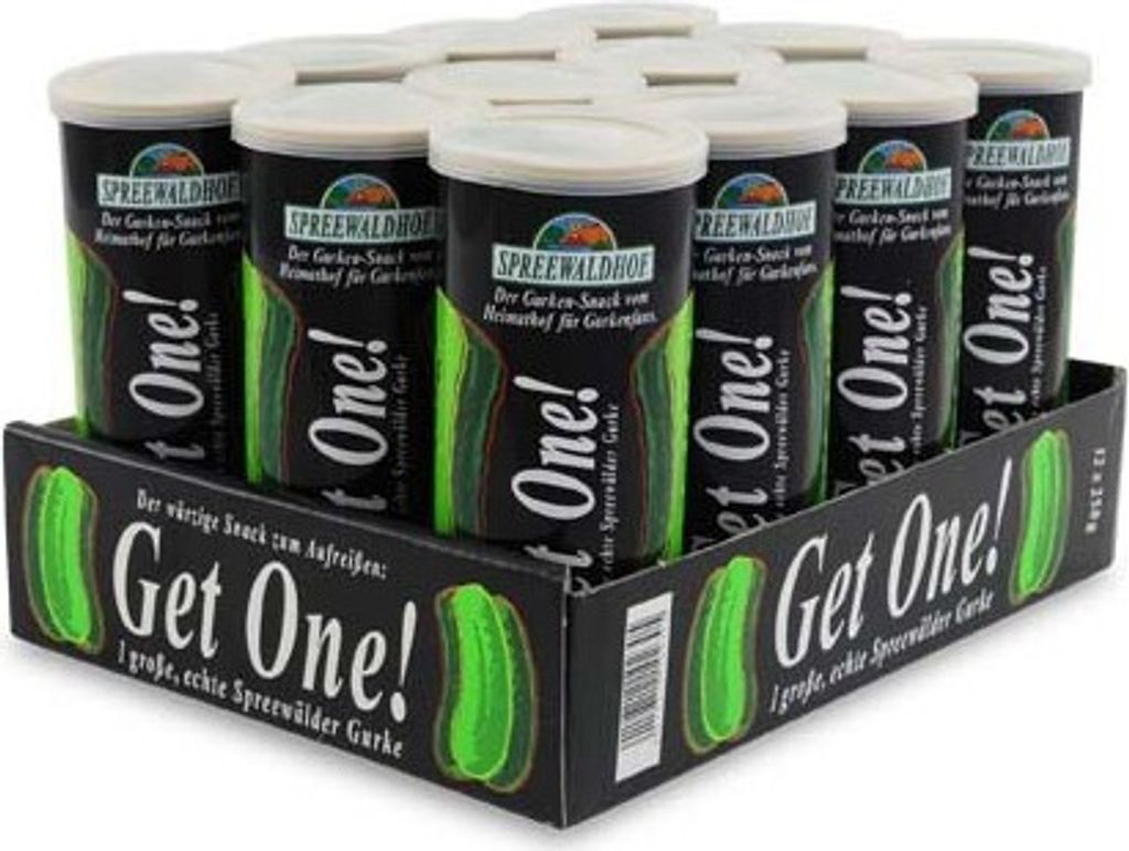 Gurken Snack Get One - Die Gewürzgurke aus der Dose (12 x 1 Produktbild 