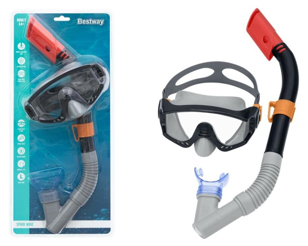Diving Set Black Mask Snorkel Bestway 24068