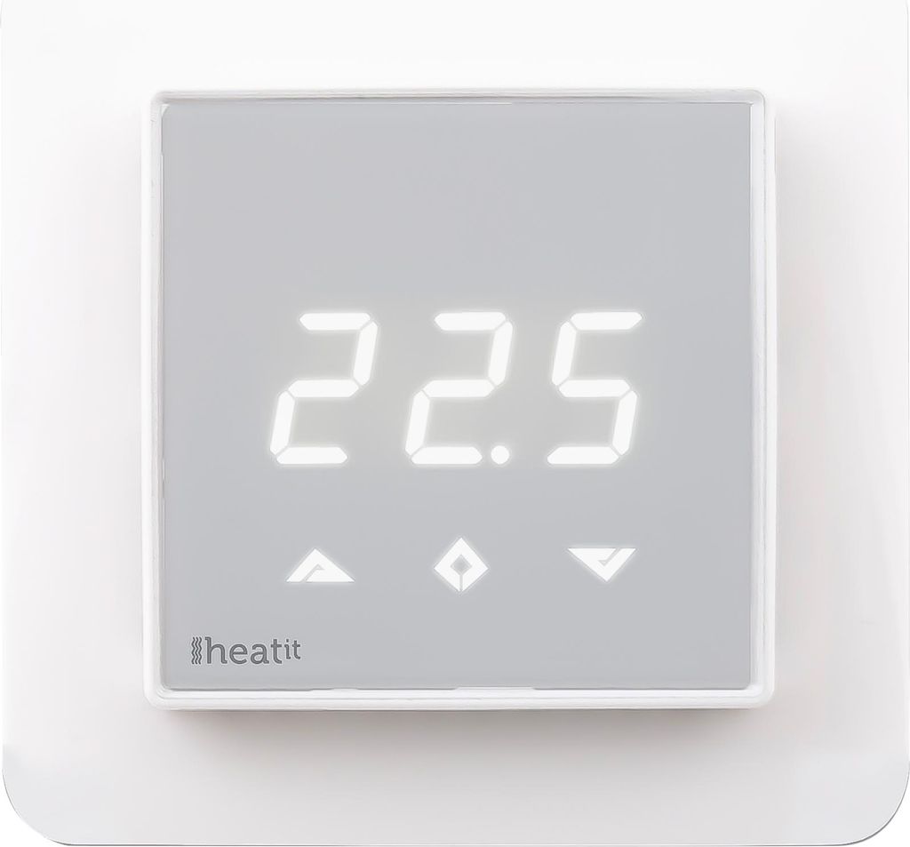Heatit Z-Wave Thermostat Weiß für elketrische Fußbodenheizung Temperaturregler Heizungssteuerung