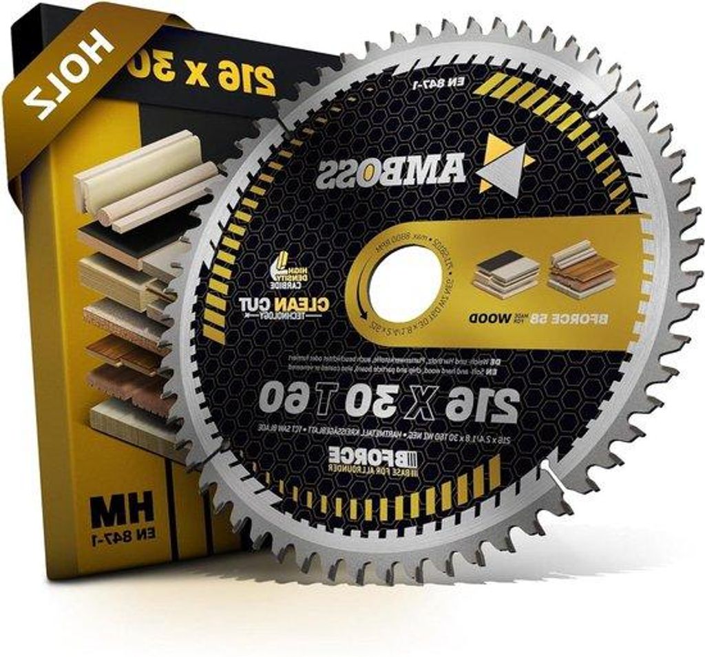 Cirkelzaagblad 216x30 Z60 wisseltand negatief voor hout - afkortzaag fijne snede 216 mm comp. GCM 8 - GCM 800 SJ - PCM 8 - GCM 305-216 D