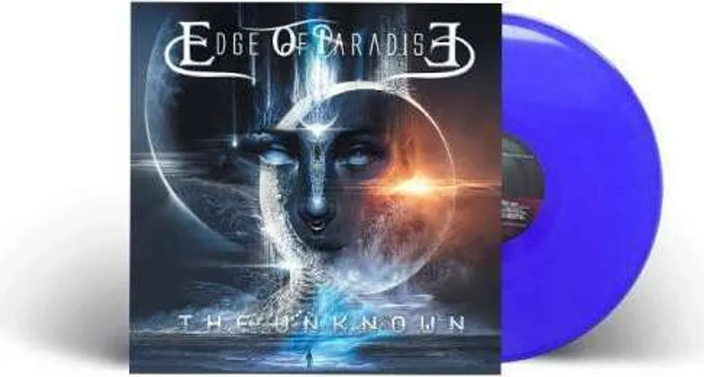 Disque vinyle pop rock Edge Of Paradise The Unknown LP couleur bleu
