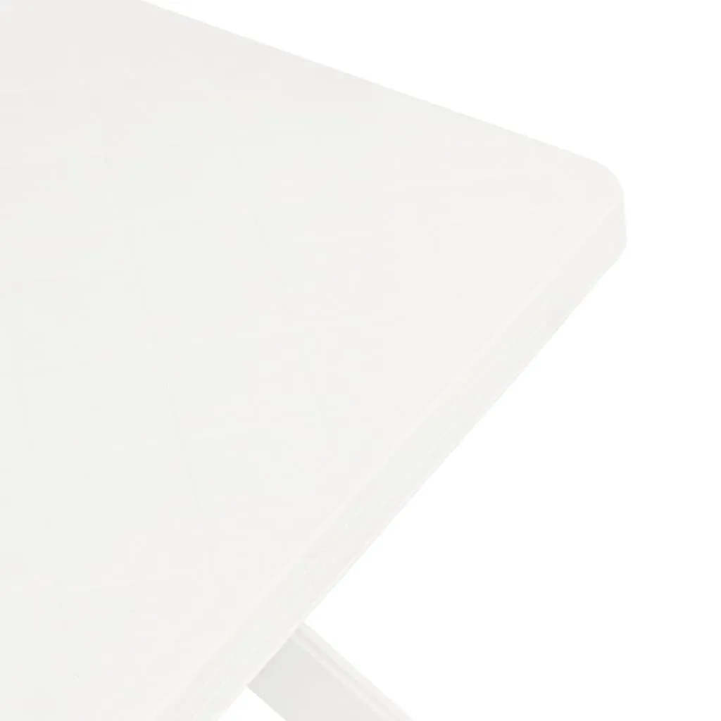 Table de terrasse blanche 70x70 cm plastique résistant aux intempéries