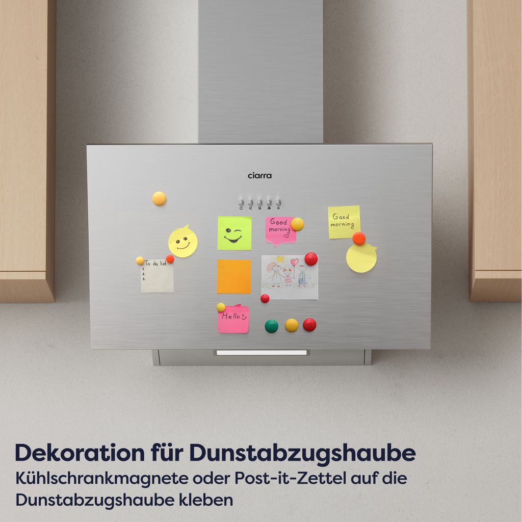 CIARRA Kopffreihaube A+++ 650 m³/h Dunstabzugshaube 60 cm Produktbild 3