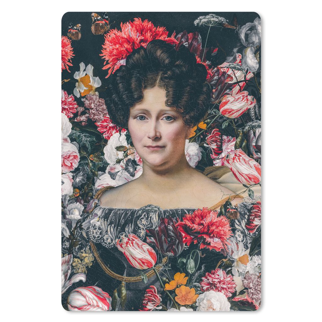 MuchoWow Mauspad Mousepad Johanna Henriette Engelen - Dubois Drahonet - Blumen 18x27 cm - Mousepads - Maus Mat - Pad - Mausunterlage