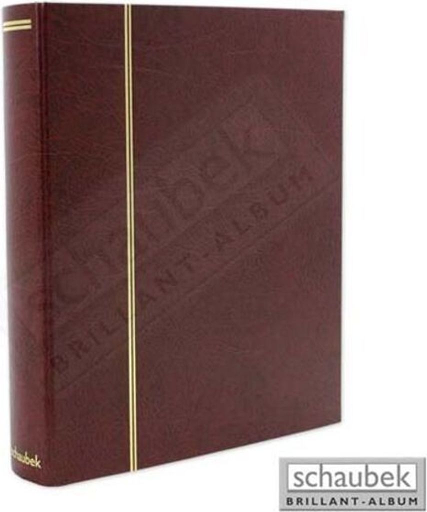 Schaubek rb-1131 Universal-Folienblattalbum Attaché für Postkarten. Mit 20 Blatt fo-113 für je 4 Postkarten rot