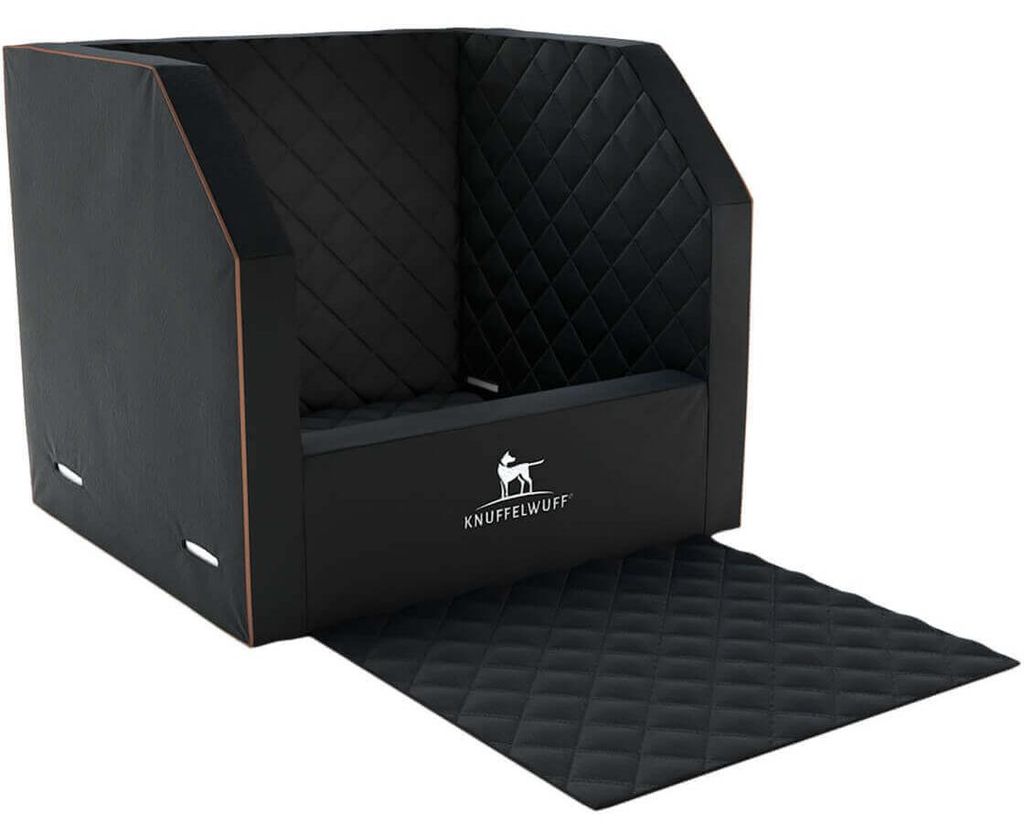 Knuffelwuff Hundetransportbox Auto Cargo Transportbox Vordersitz Schwarz Größe 2 (45 x 45 x 30 cm)