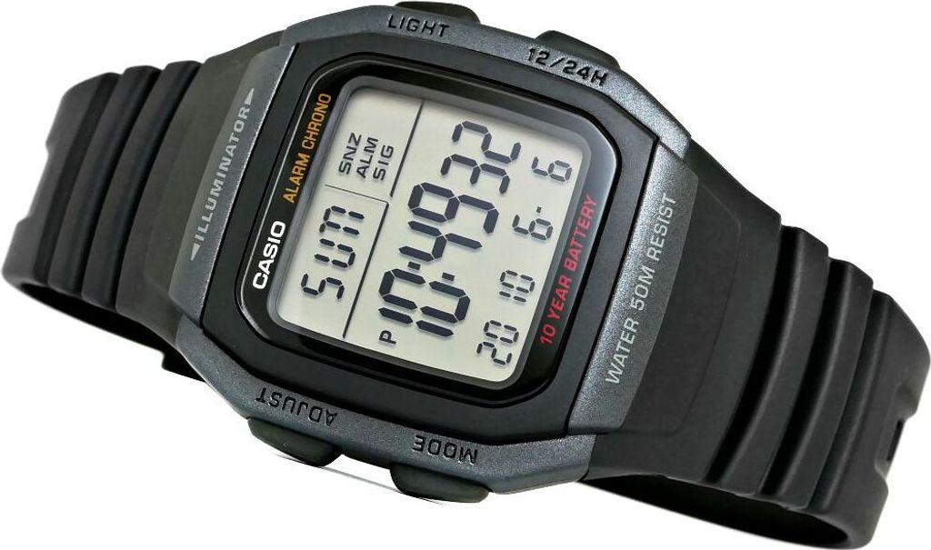 Casio W-96H-1BVDF, Wasserfest, Elektronisch Produktbild 