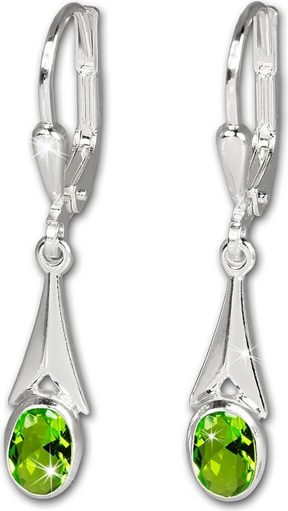 SilberDream Ohrhänger für Damen 925 Silber grün Zirkonia Produktbild 